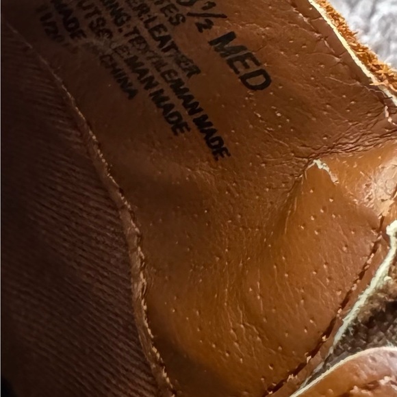 Kenneth Cole Reaction Tan Suede Fringe Ankle Boots – Western Cowgirl - Size 8.5 - Picture 6 of 6